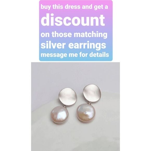 Long Lantern Sleeve Sequin Cocktail Party Bridesmaid Swing Dress SIZE M NEW - Picture 7 of 13